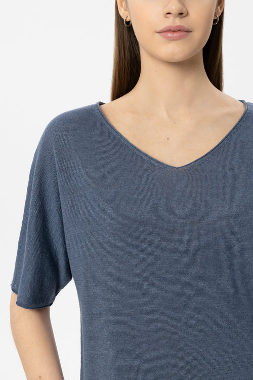 Jersey de lino manga corta