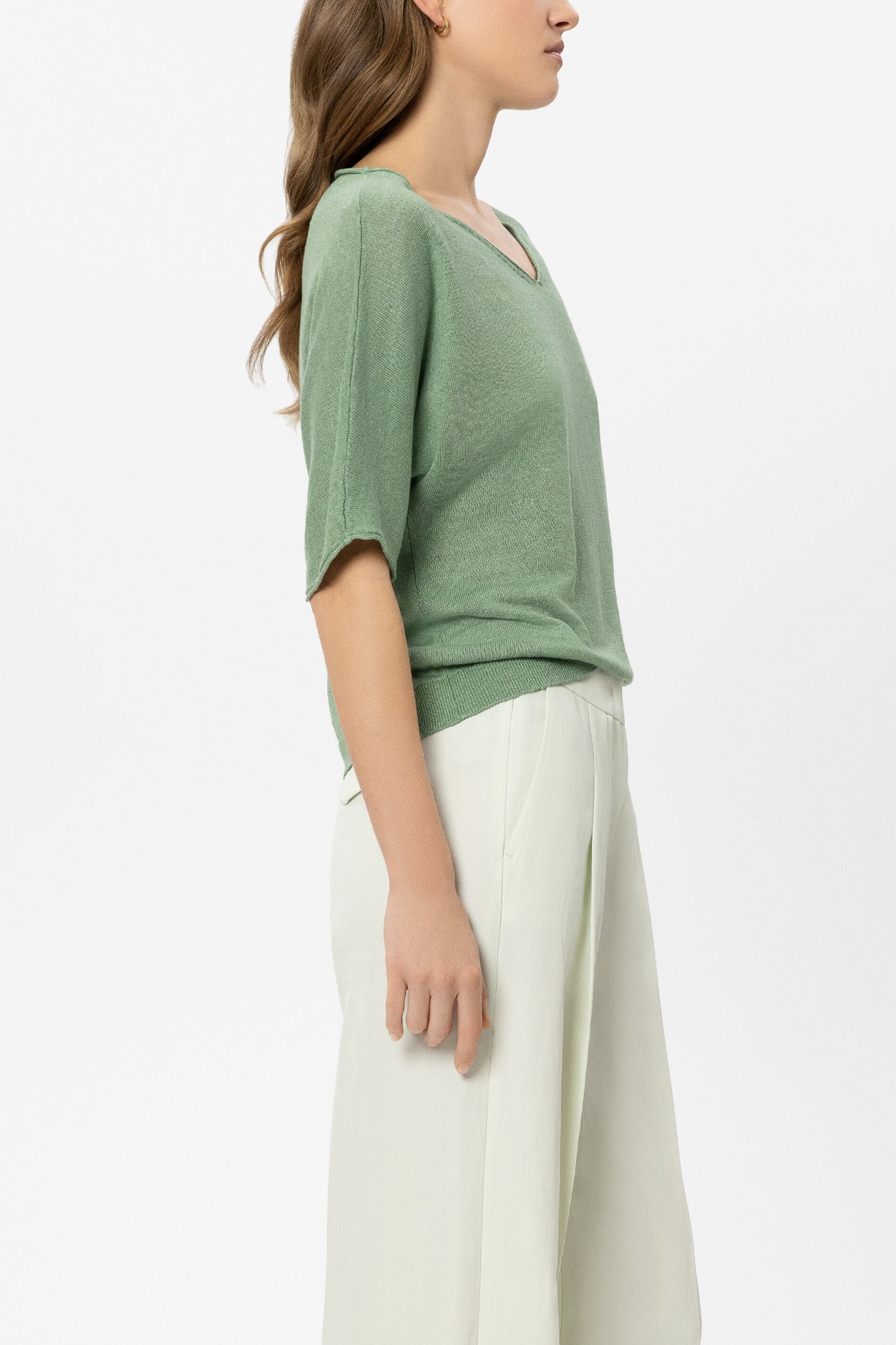 Jersey de lino manga corta
