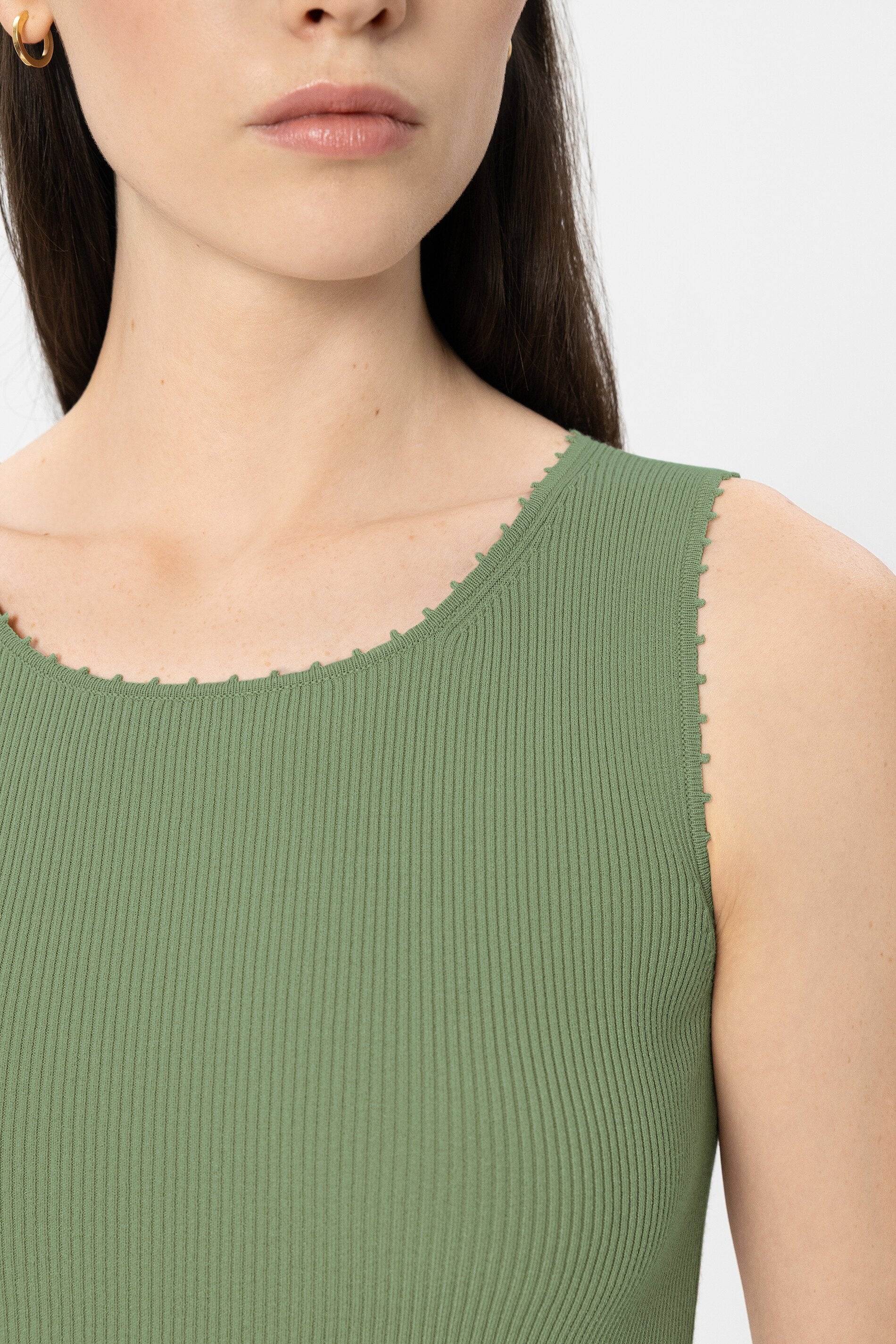 Camiseta sin mangas de punto