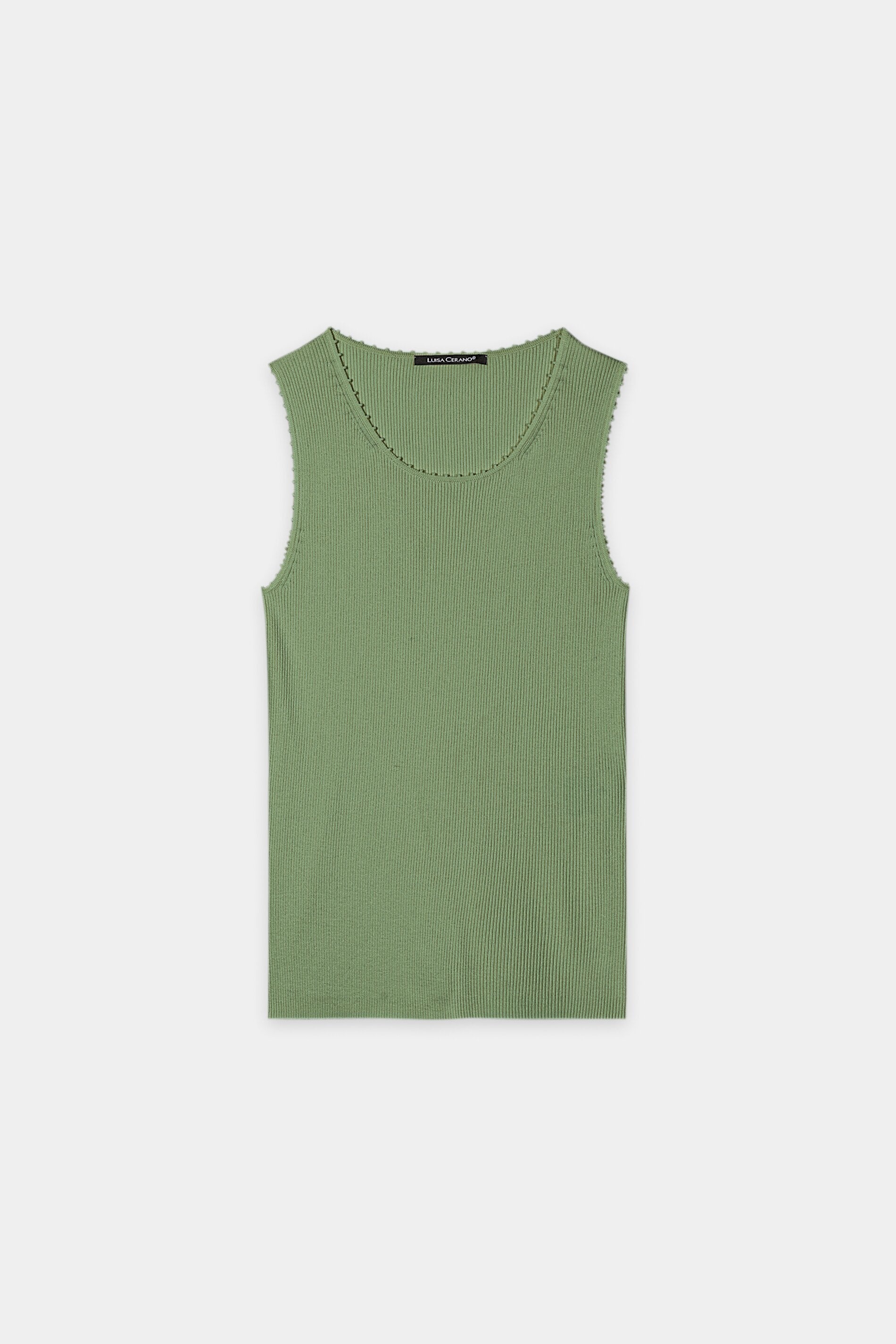 Camiseta sin mangas de punto
