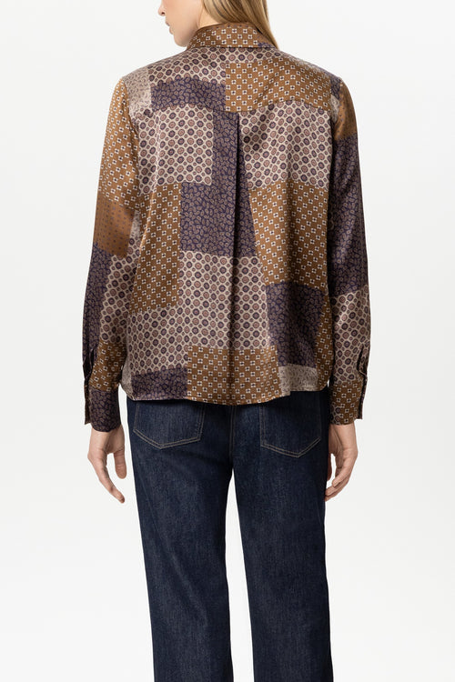 Blusa estampada de seda
