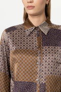Blusa estampada de seda