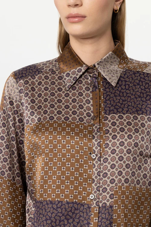 Blusa estampada de seda