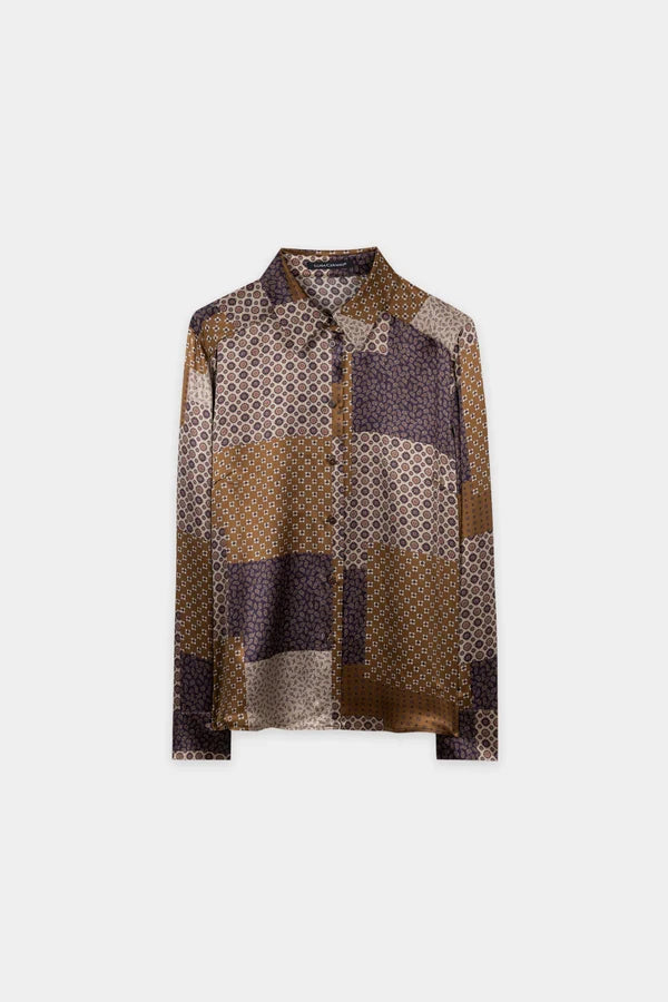 Blusa estampada de seda