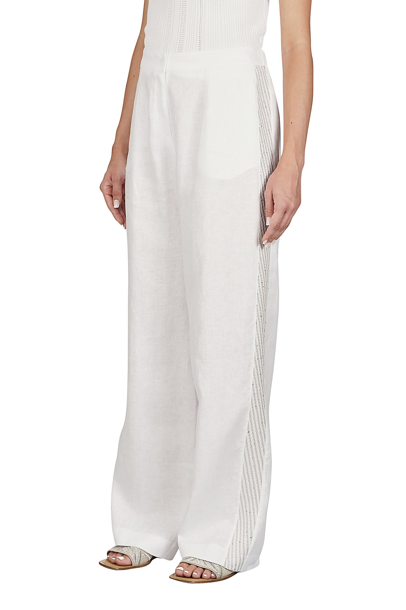 Pantalón ancho de lino