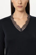 Camiseta con encaje