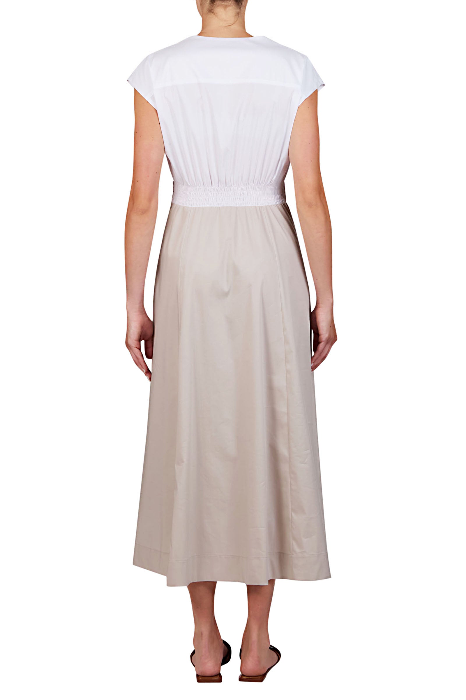 Vestido midi con cinturón