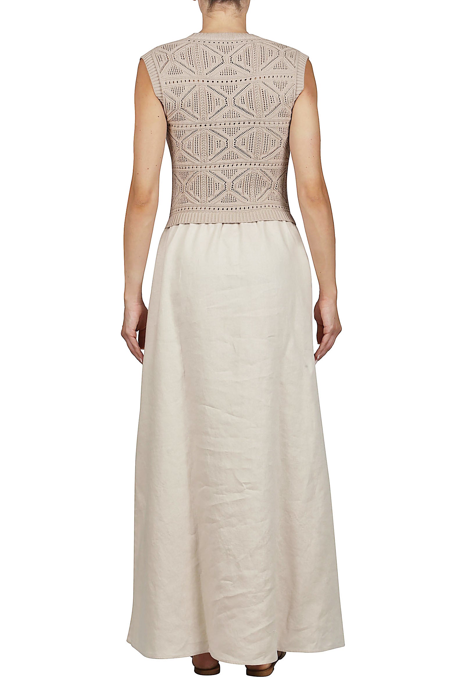 Vestido de lino y punto