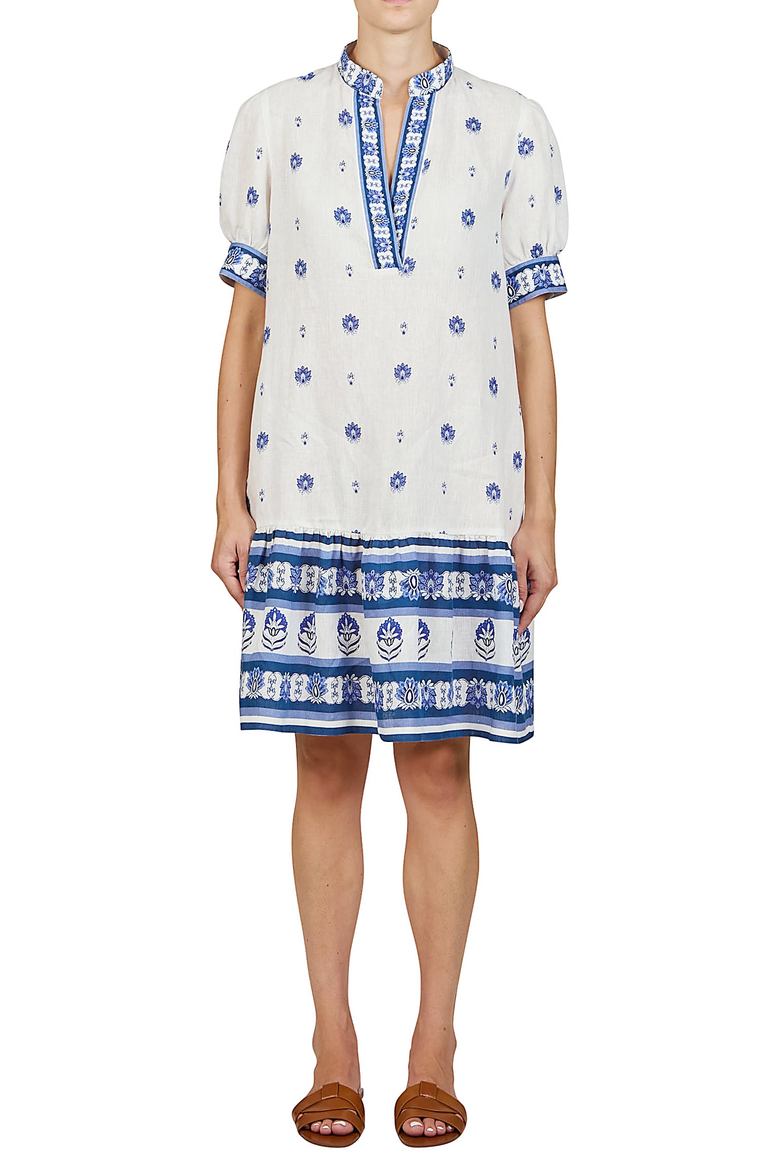 Vestido detalles azules