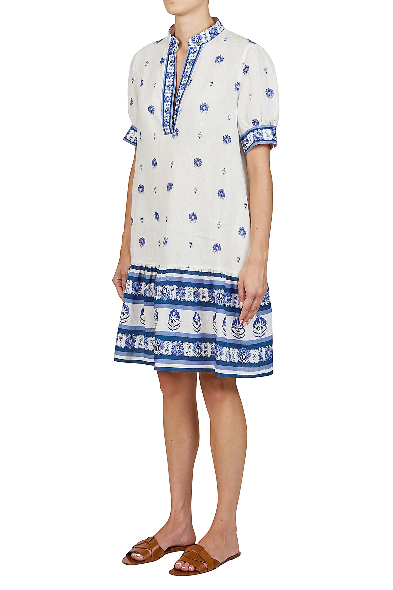 Vestido detalles azules