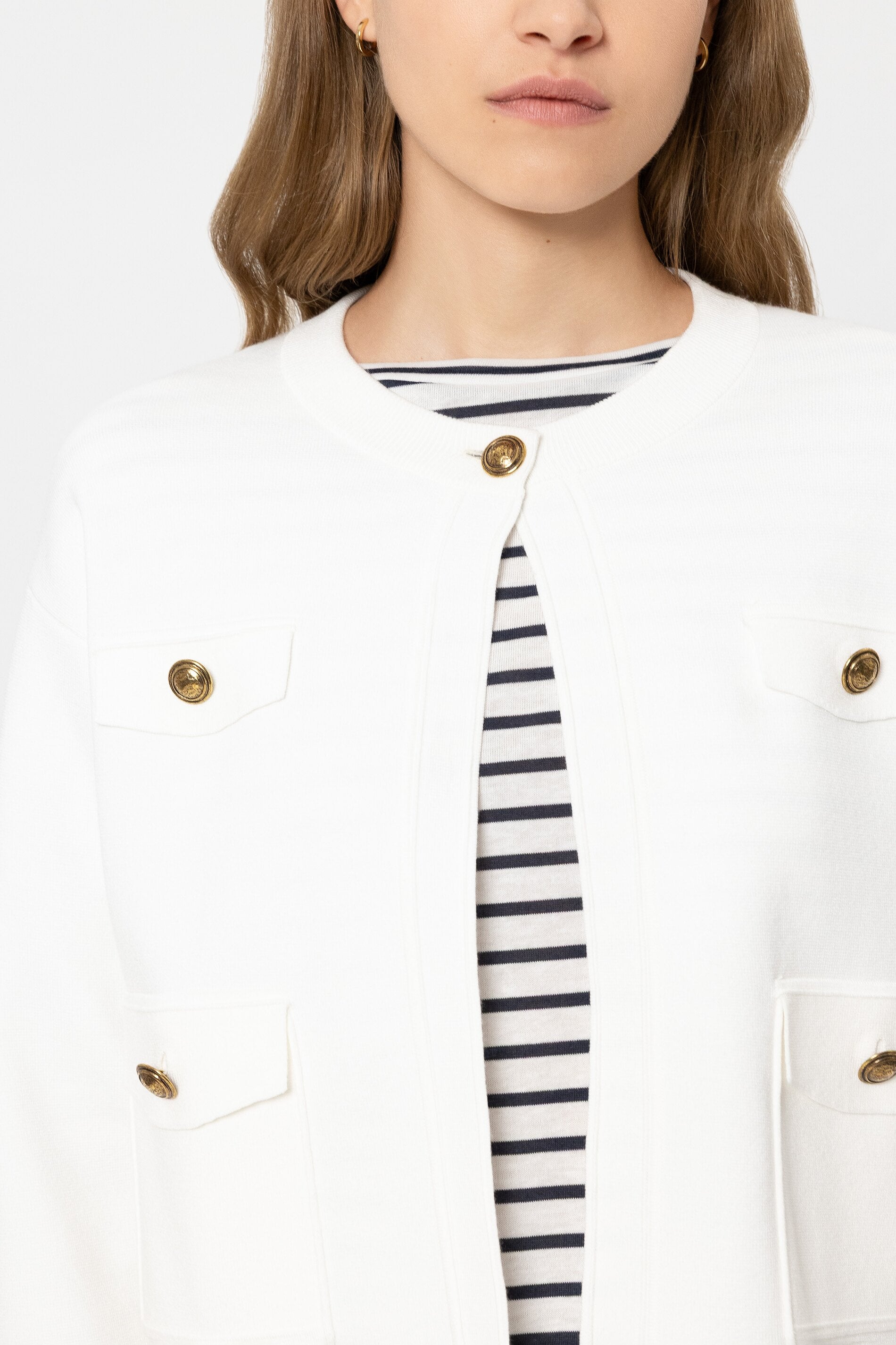 Chaqueta de punto fino