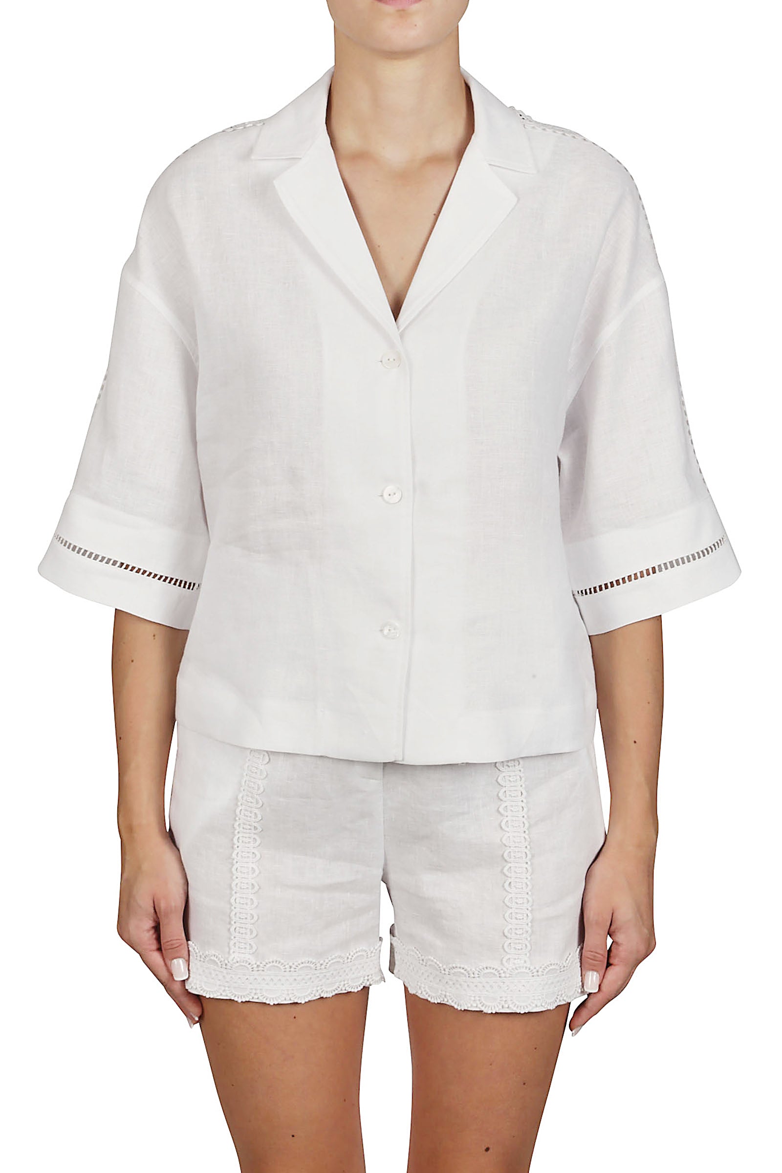 Camisa ribete bordado