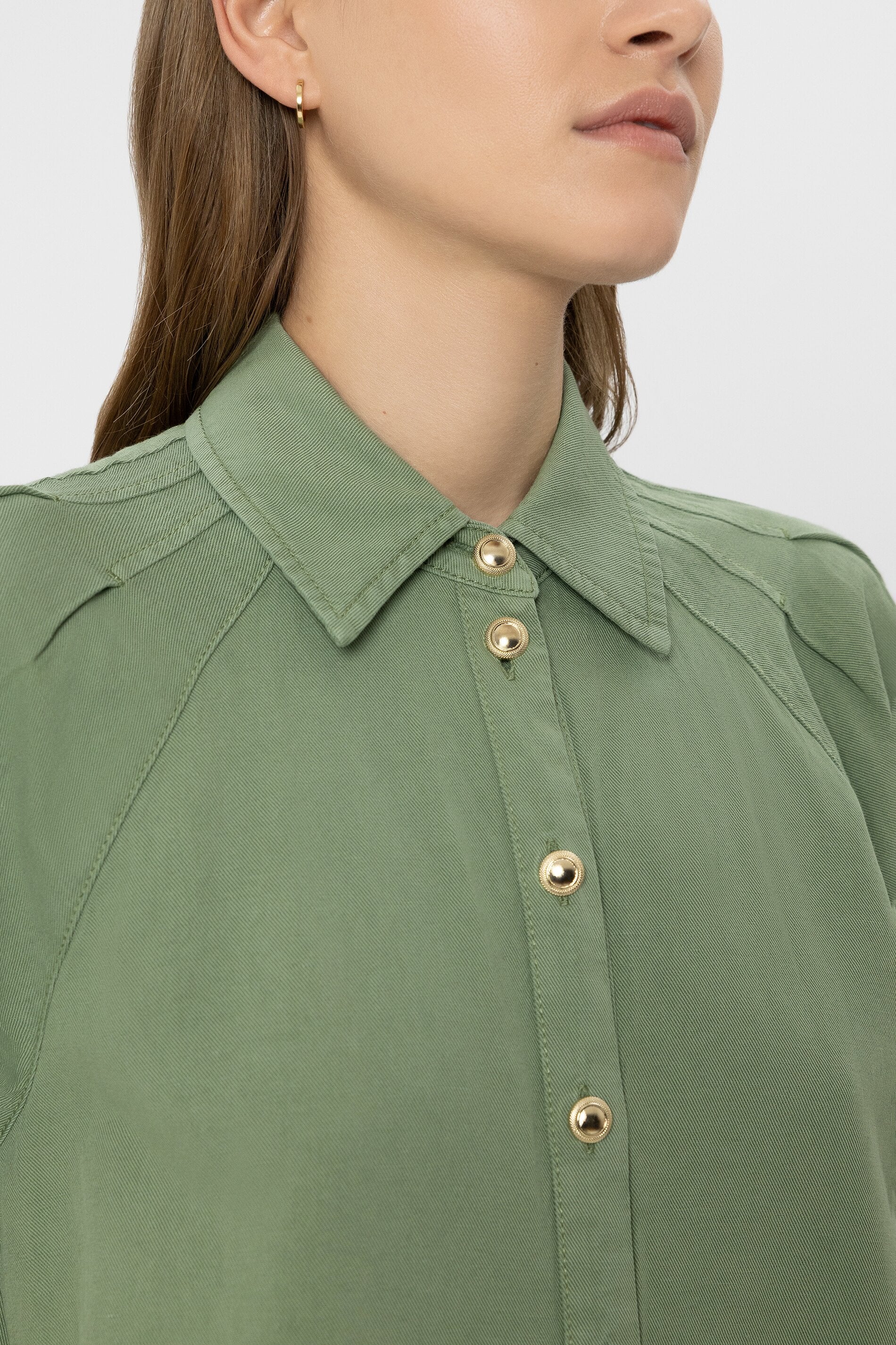 Vestido camisero de lino