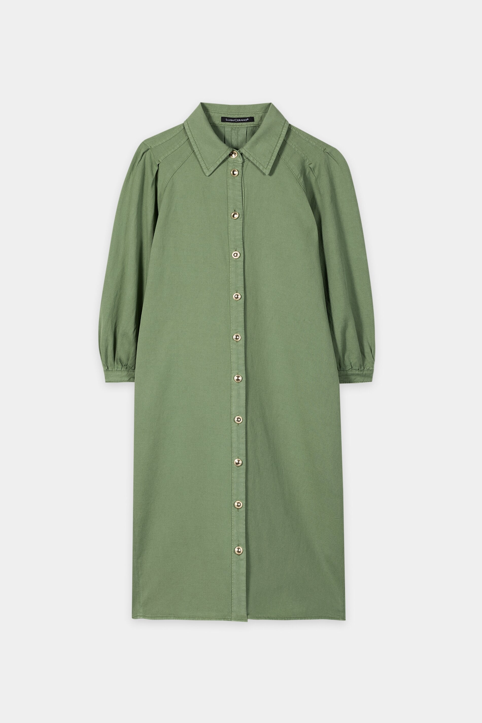 Vestido camisero de lino