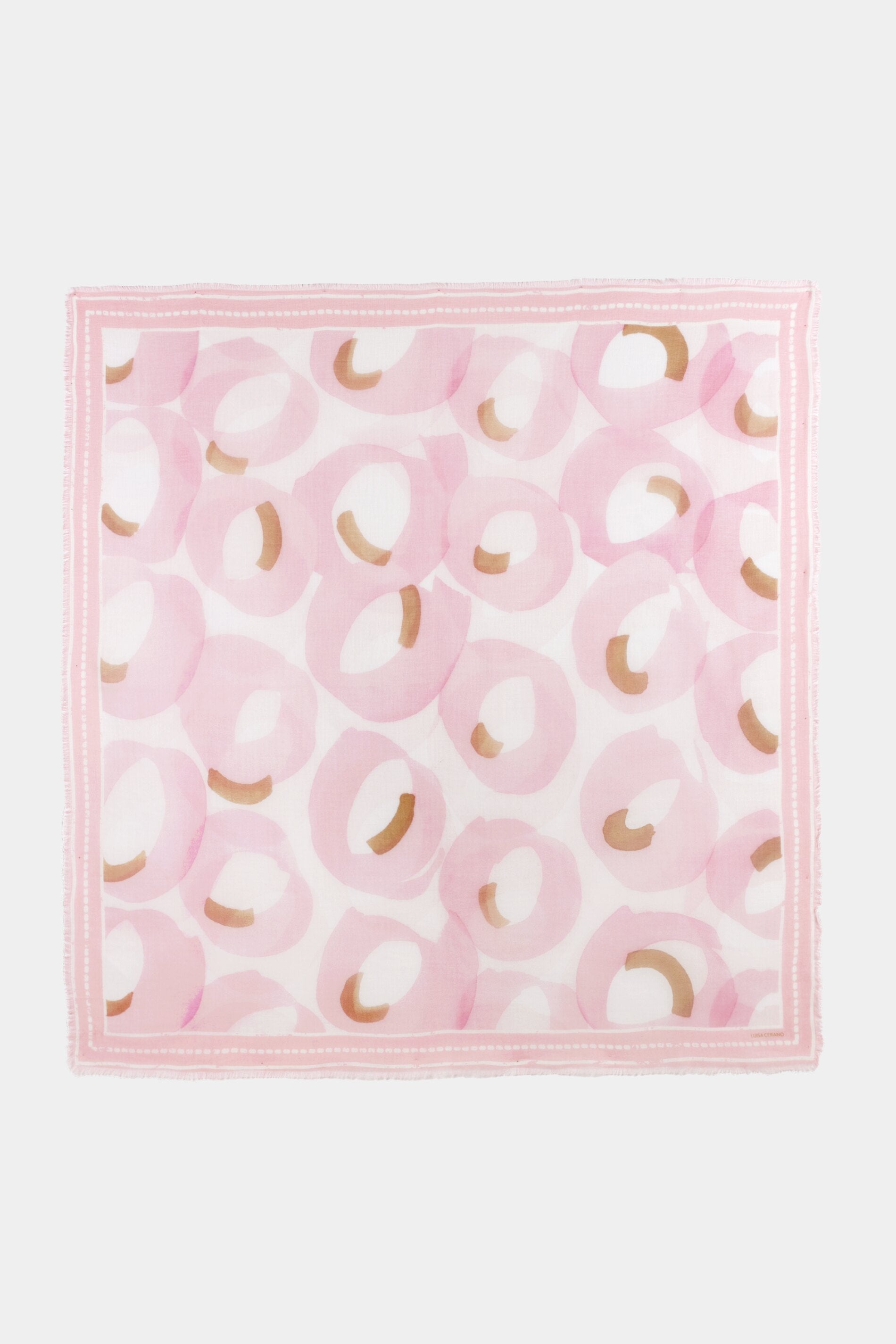 Pañuelo estampado rosa