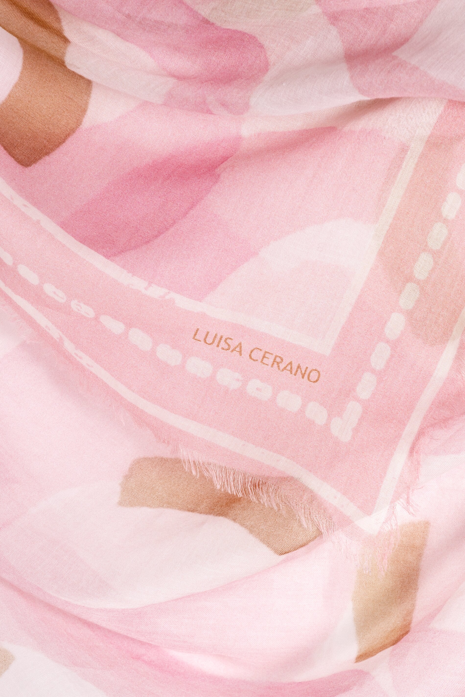 Pañuelo estampado rosa