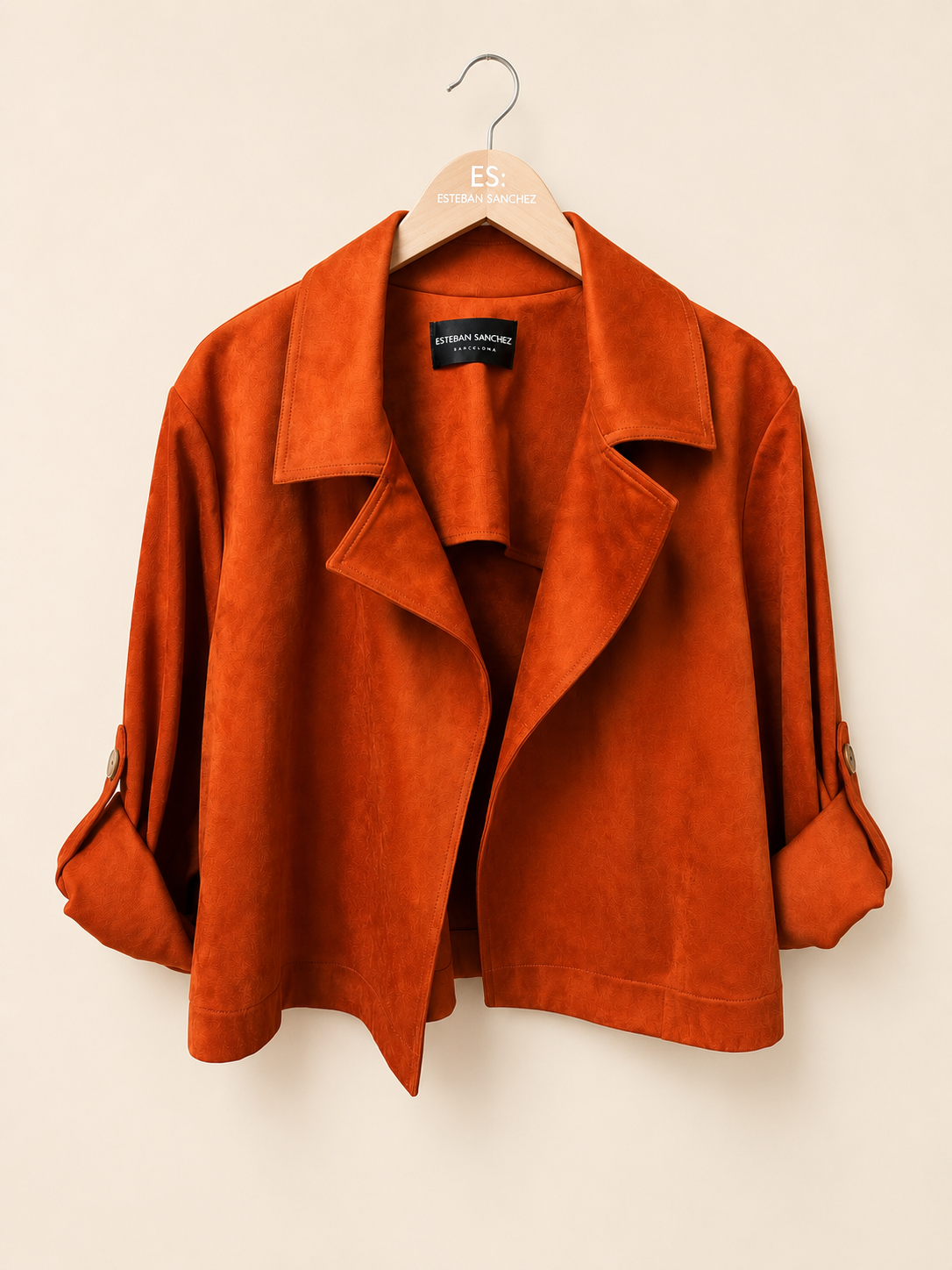 Chaqueta corta antelina