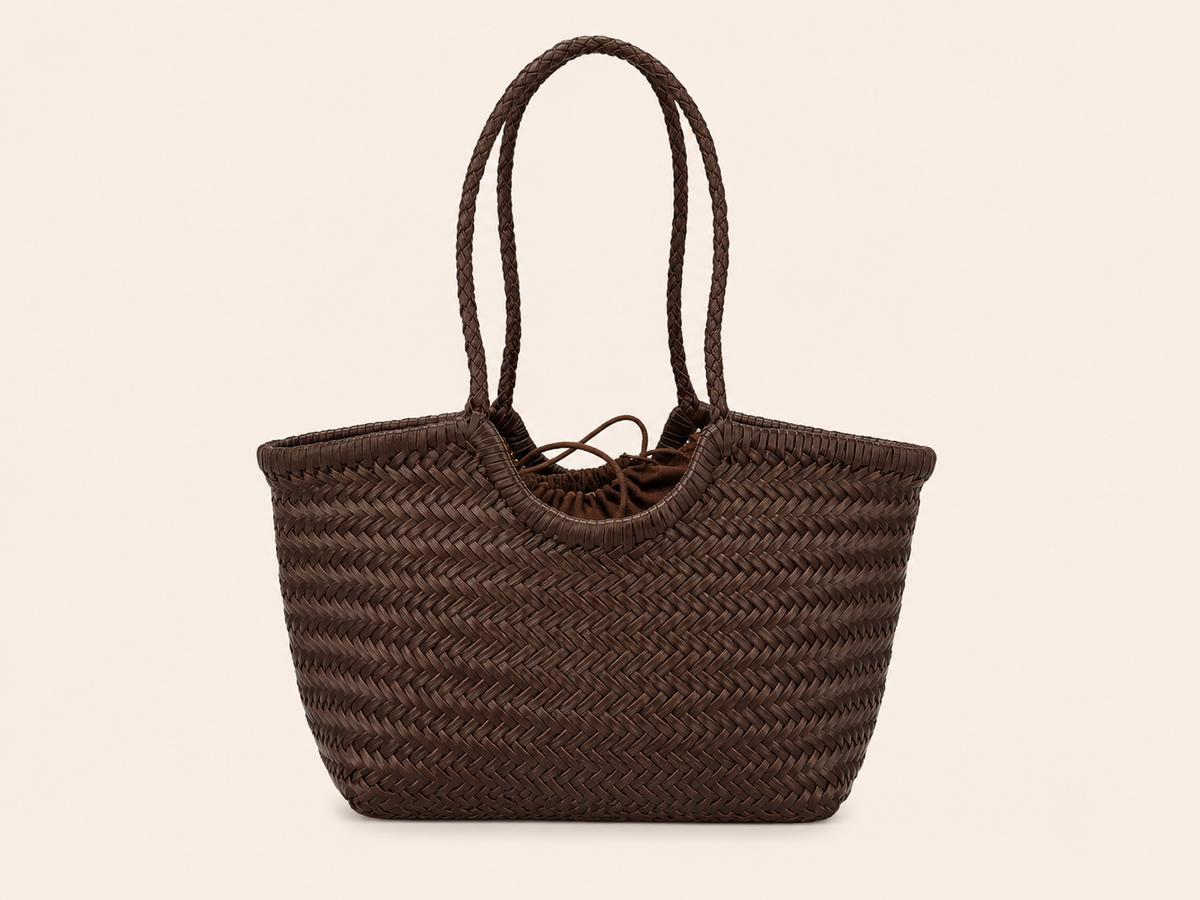 Bolso trenzado de piel