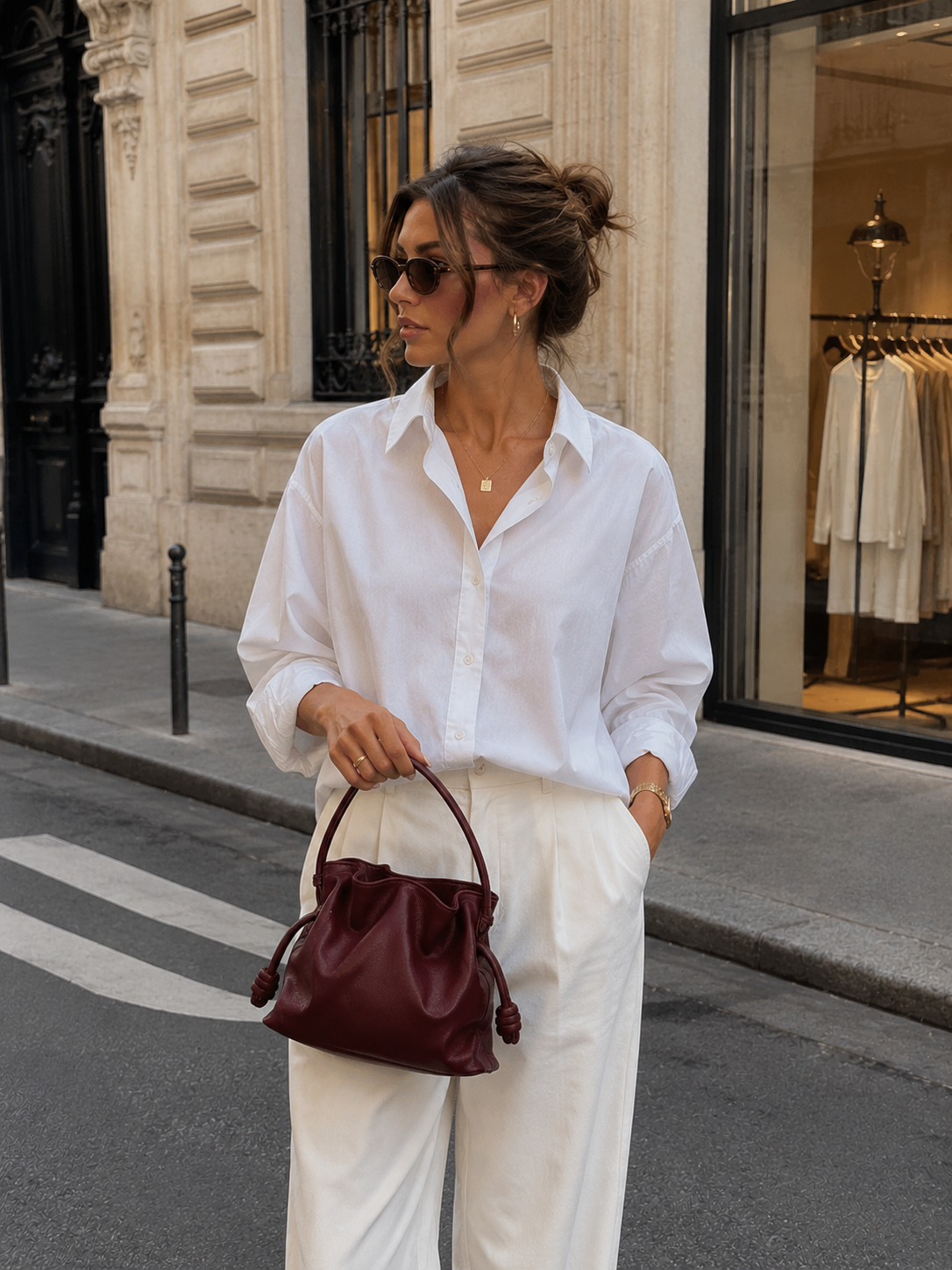 Bolso bandolera de piel