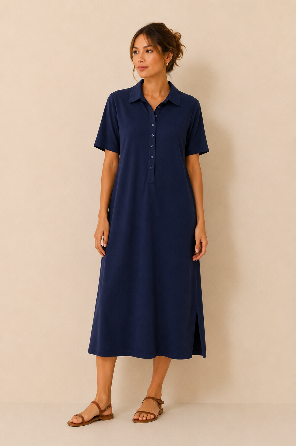 Vestido polo liso