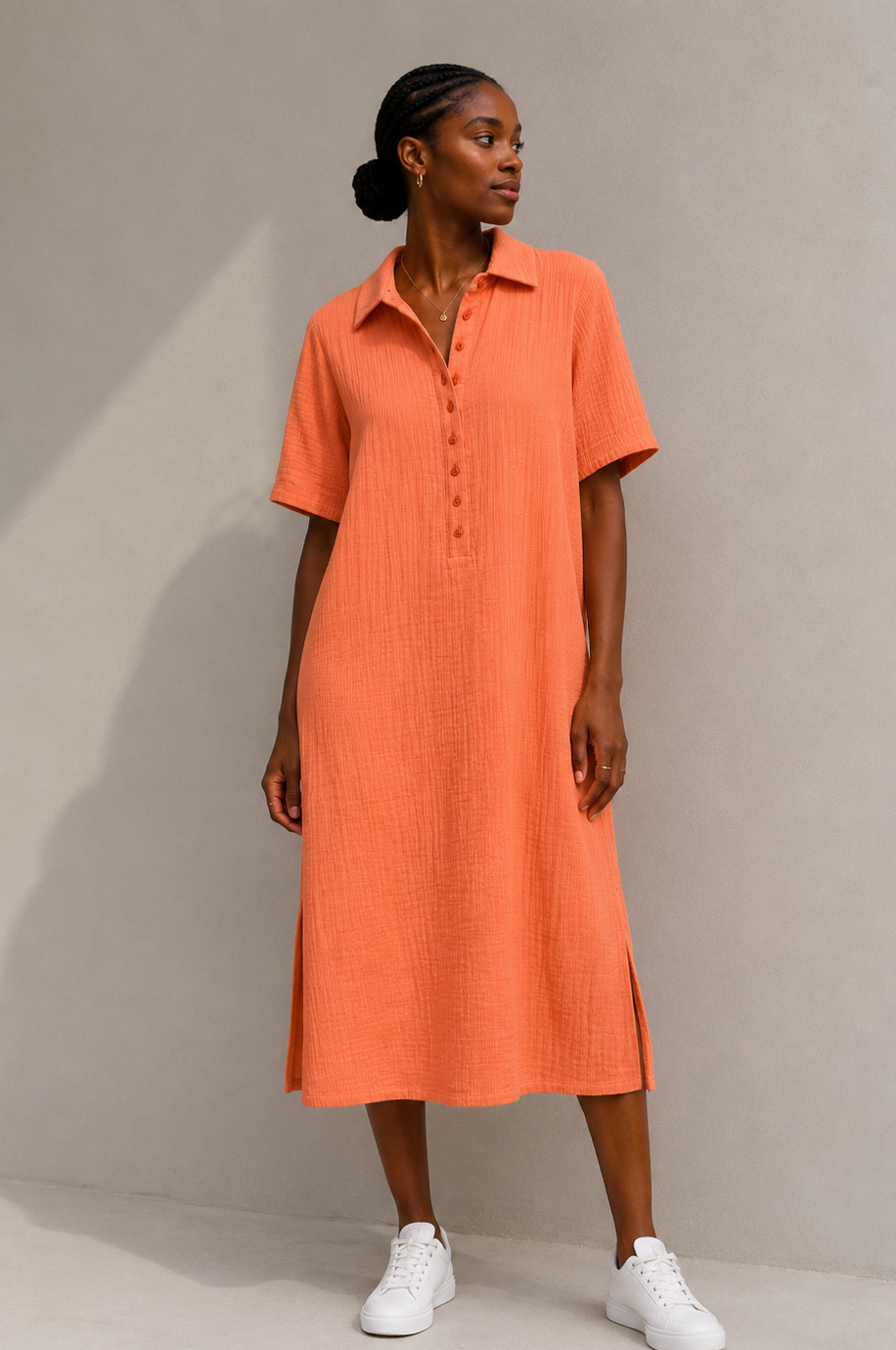 Vestido camisero mil rayas