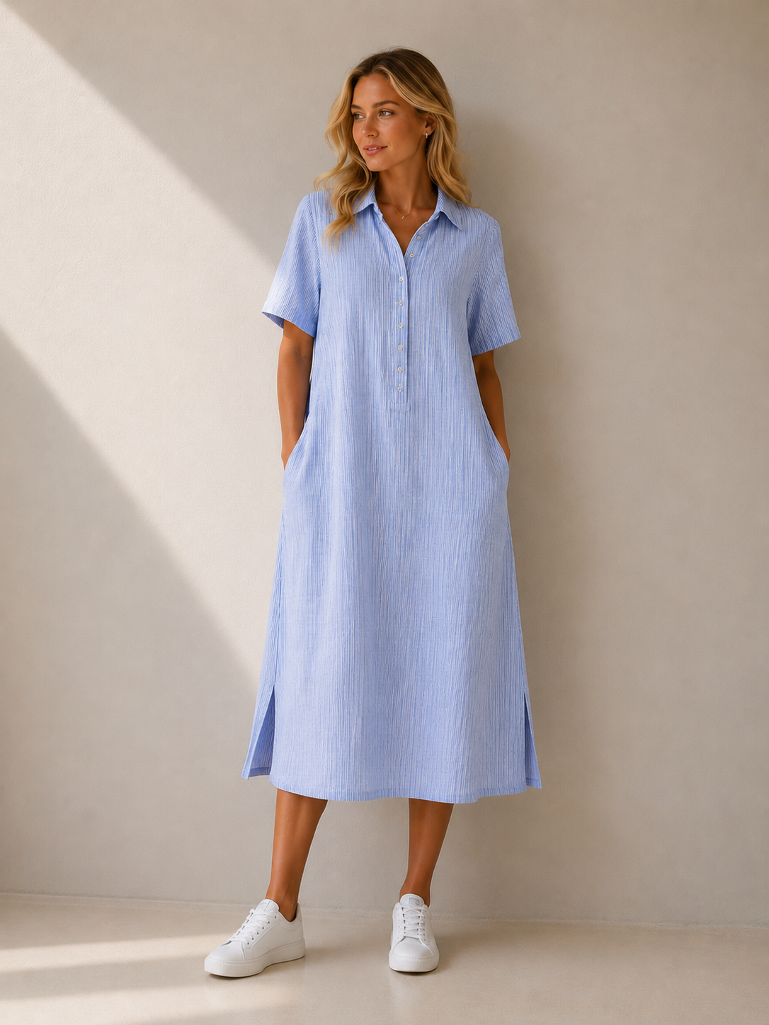 Vestido camisero mil rayas