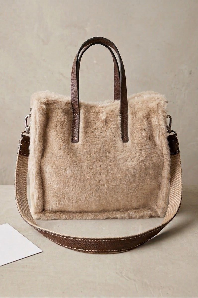 Bolso mediano mink beige