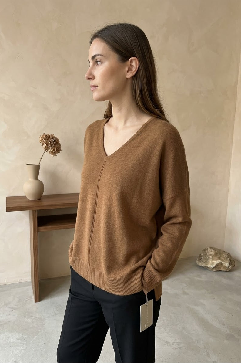 Jersey fino cuello pico