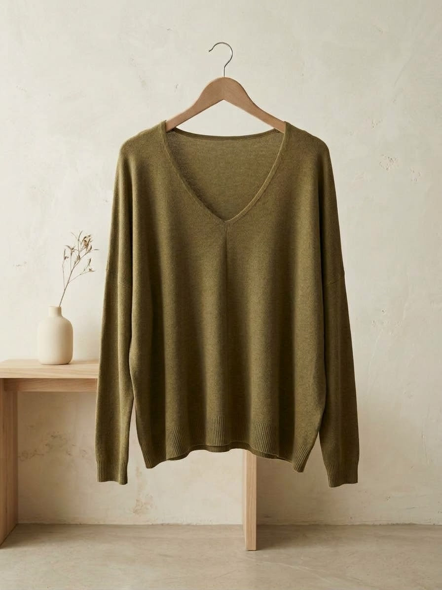 Jersey fino cuello pico