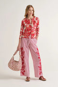 Pantalón rayado estampado