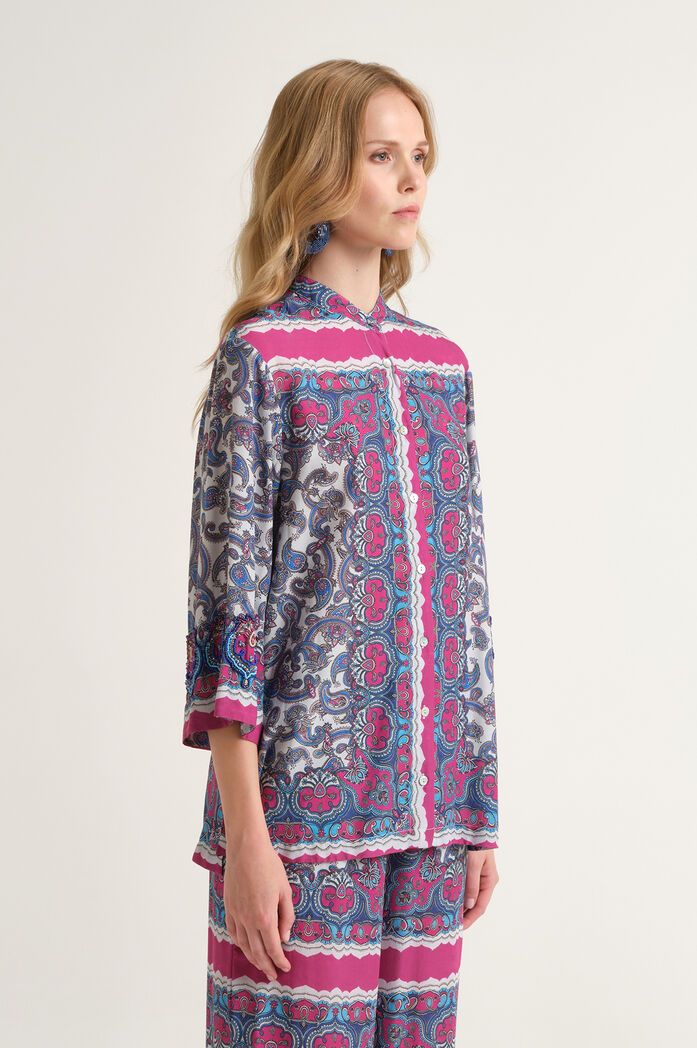 Camisa azul rosa