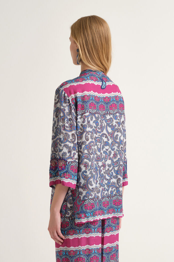 Camisa azul rosa