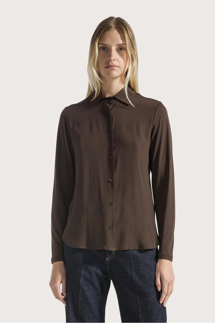 Camisa crepe y seda