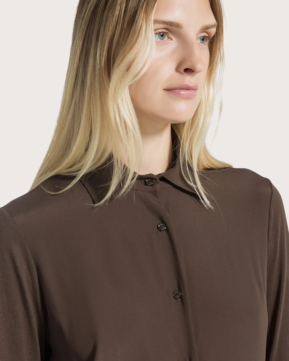 Camisa crepe y seda
