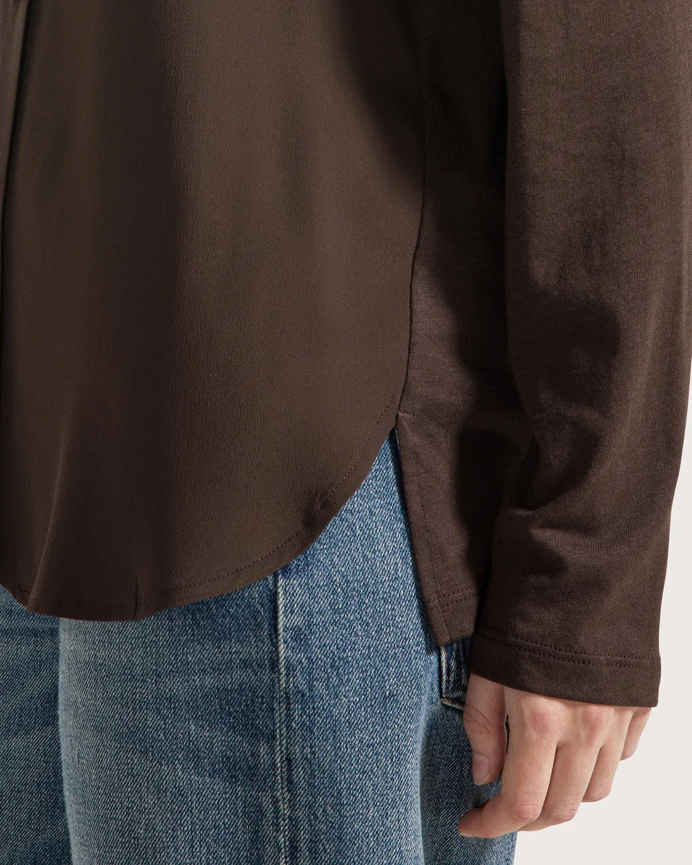 Camisa crepe y seda