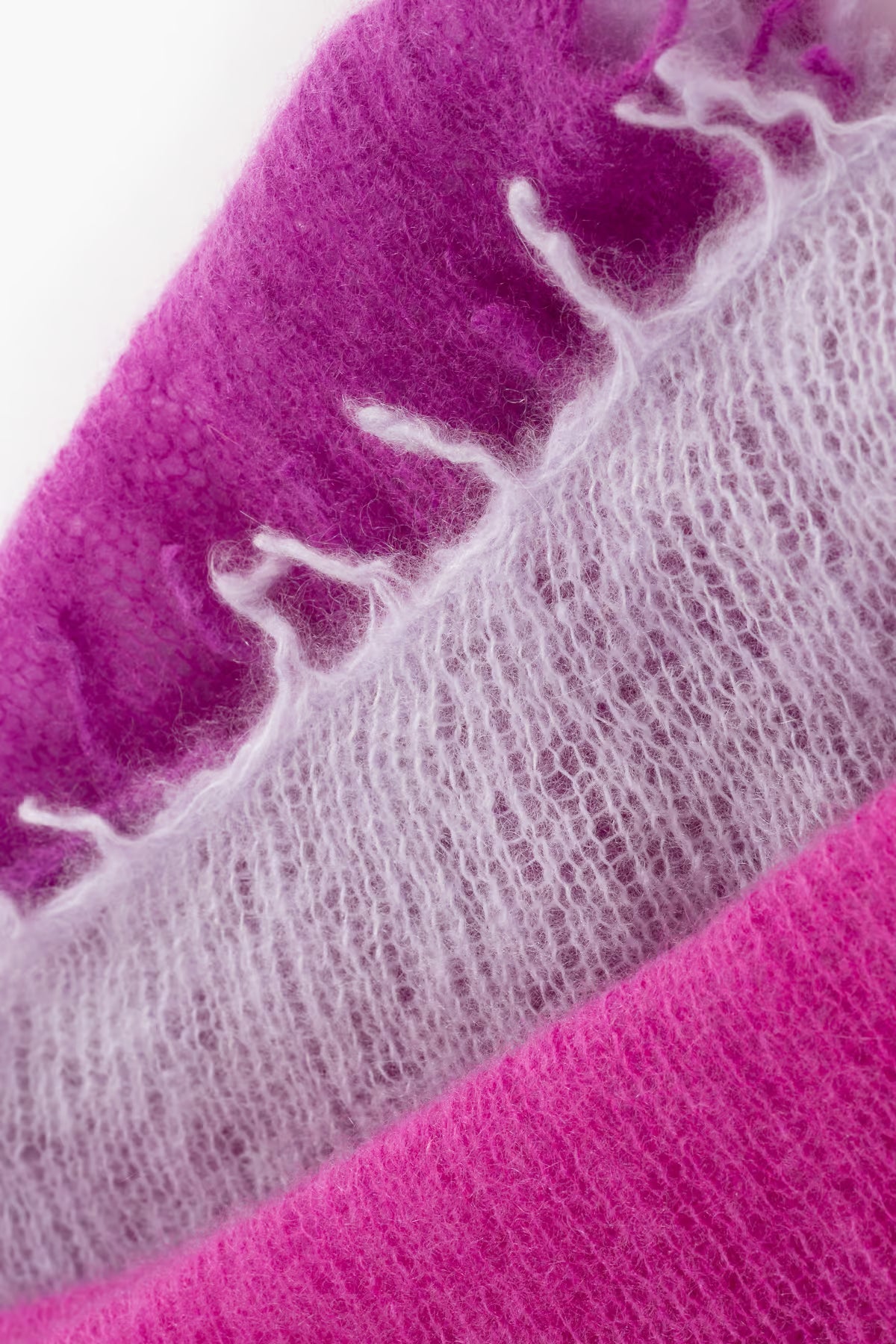 Bufanda tricolor cashmere Violeta/Fucsia/Malva