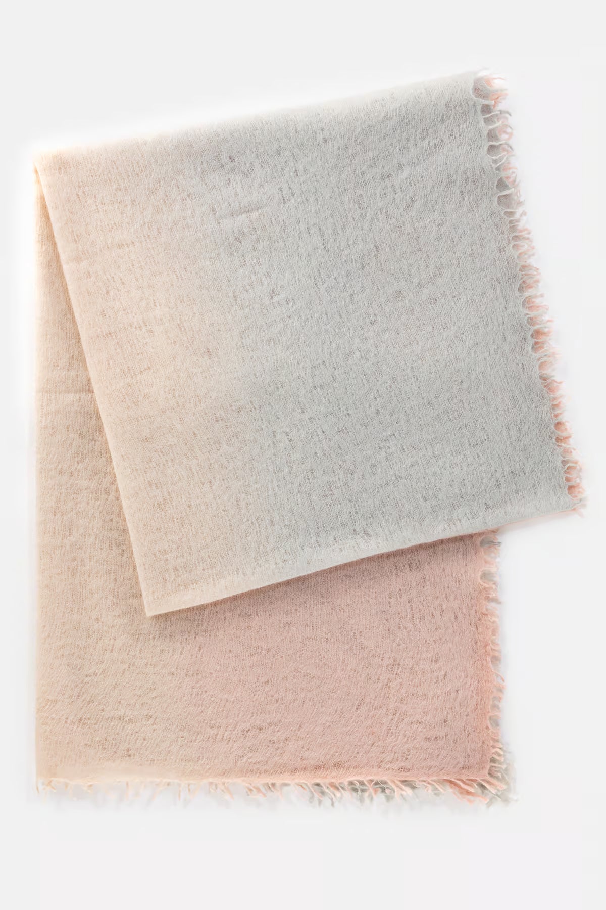 Bufanda tricolor cashmere Rosa/Beige/Gris