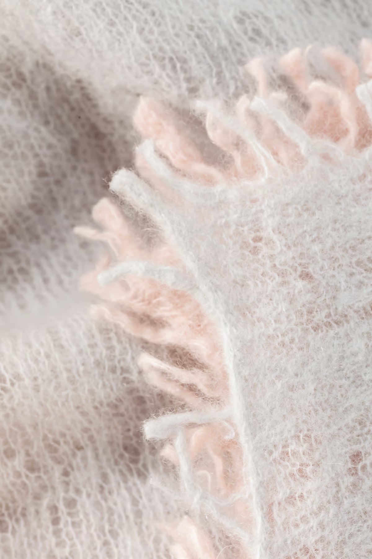 Bufanda tricolor cashmere Rosa/Beige/Gris